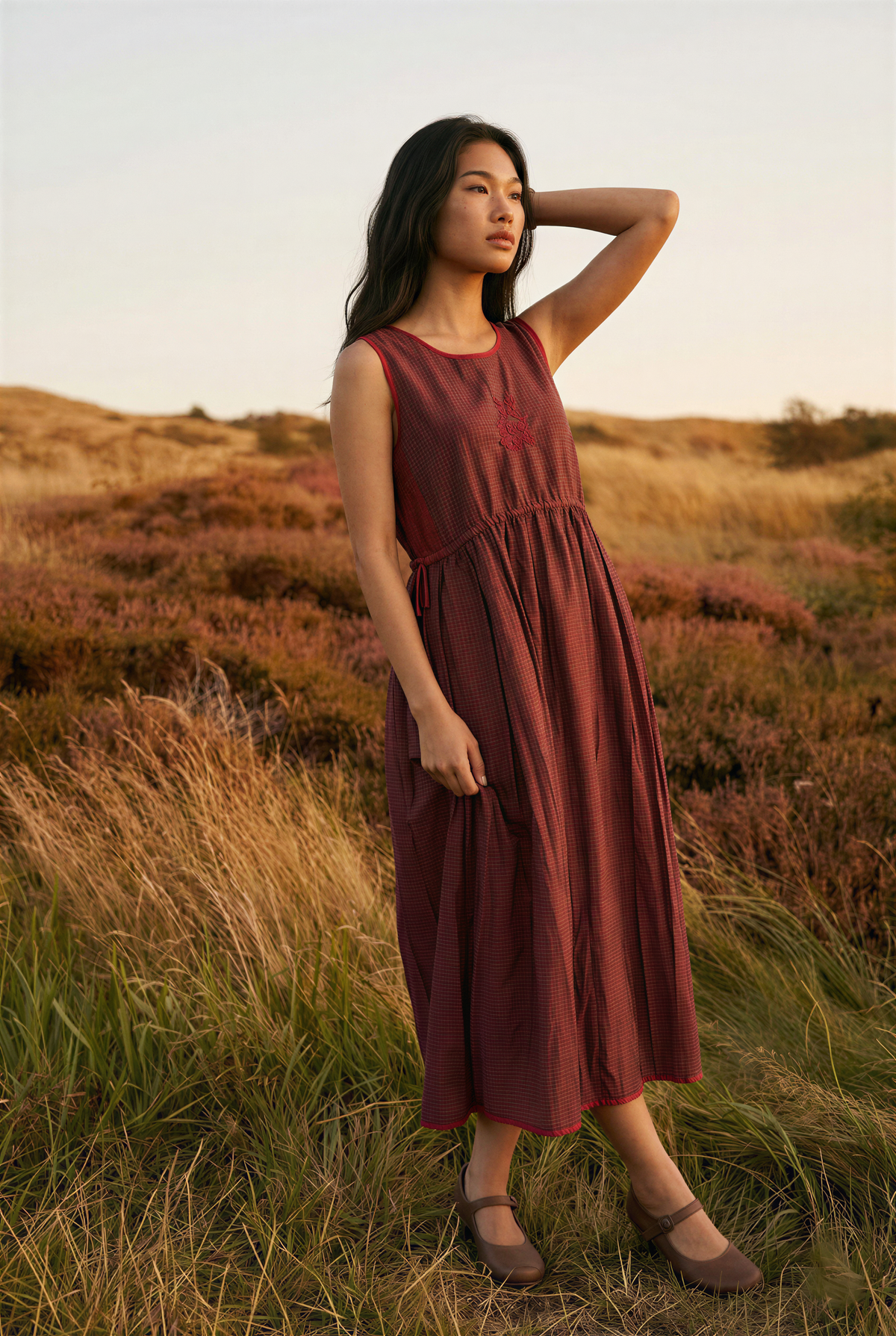 Nagpur Checks & Stripes Dress