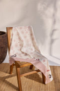 White bamboo cotton printed scarf